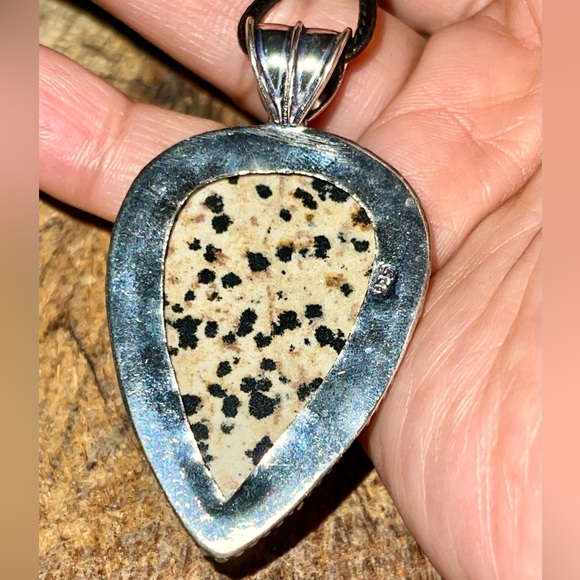 Dalmatian Jasper Pendant 2 1/4” - Picture 10 of 13